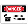 Signmission Safety Sign, OSHA Danger, 12" Height, 18" Width, Aluminum, Sodium Hydroxide, Landscape OS-DS-A-1218-L-2041